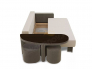 Диван-кровать Сантана 4 Ultra ivory/Ultra stone со столиком
