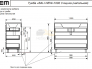 Тумба с раковиной Bali new 1000 напольная 3 ящика