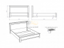 Кровать Люкс 1600 Денвер без основания Риббек серый