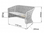 Диван плетёный тройной Nova