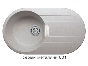 Мойка кварцевая Tolero Loft TL-780 Серый металлик 001