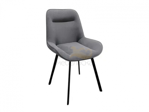 Стул Лайн велюр brendy grey-каркас металл черный - 2шт
