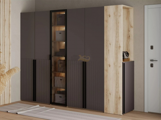 Система хранения серия Арден вар.3 Софт Графит, Дуб Делано