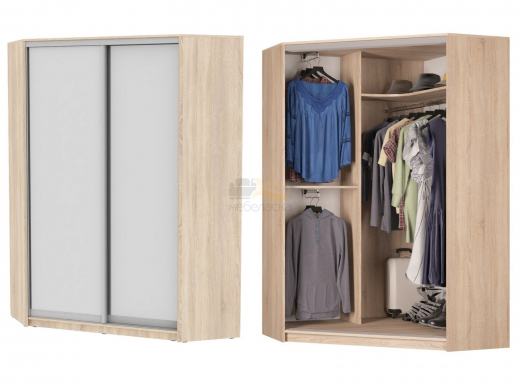 Угловой шкаф-купе Аларти YA-198х1250-5 (D5D5)