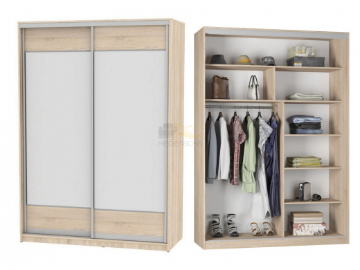 Шкаф-купе Белла B-220х160х60-1 (D8D8)